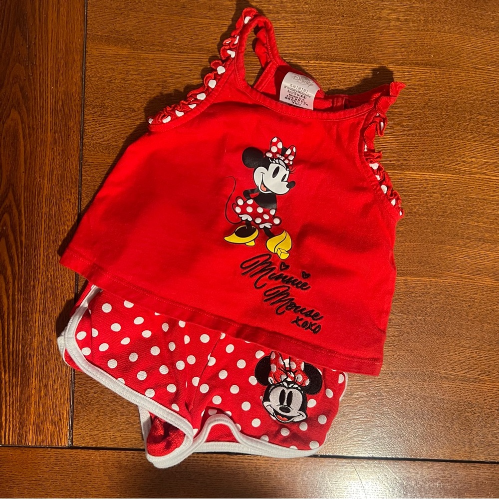 Disney Red Minnie Mouse Polka Dot Set